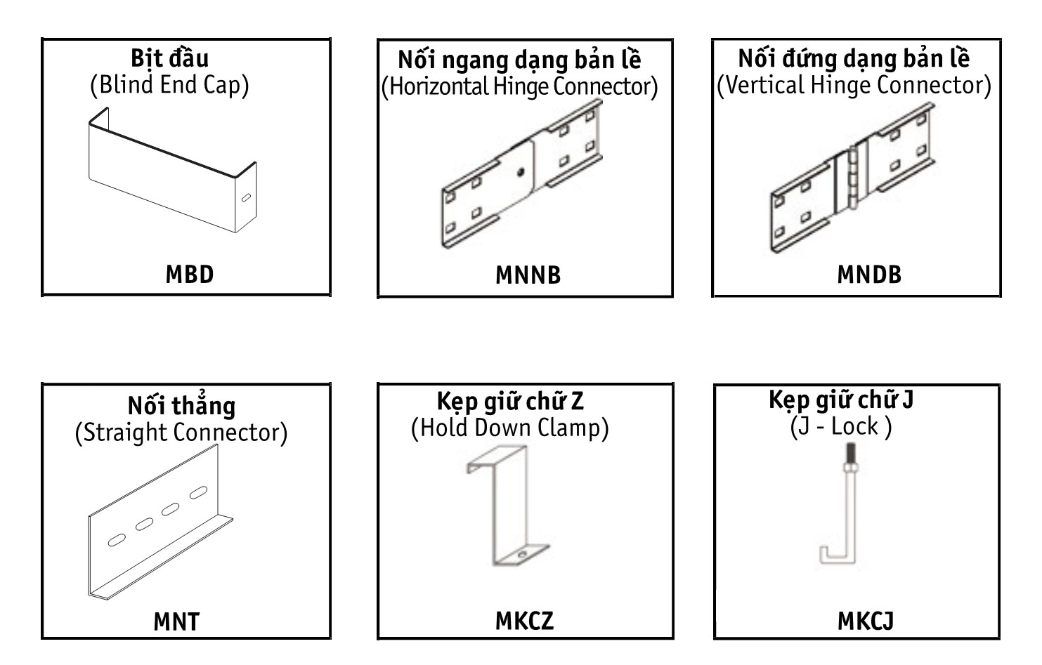 Phụ kiện m&aacute;ng c&aacute;p CVL